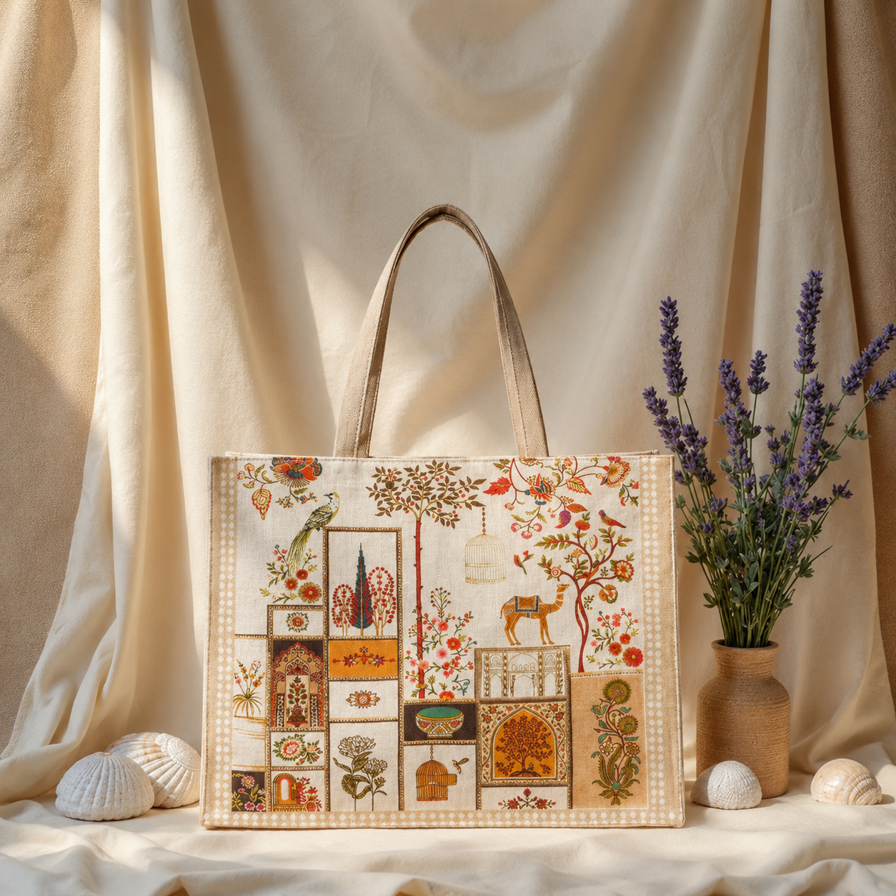 Heritage Bloom Canvas Bag