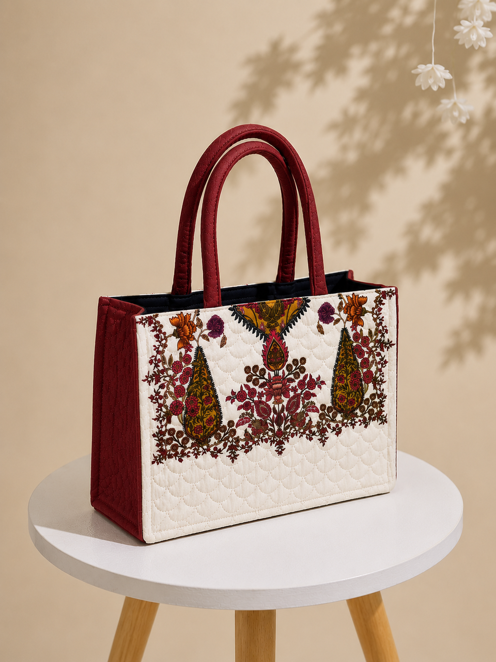 Mughal Muse Quilted Tote Bag
