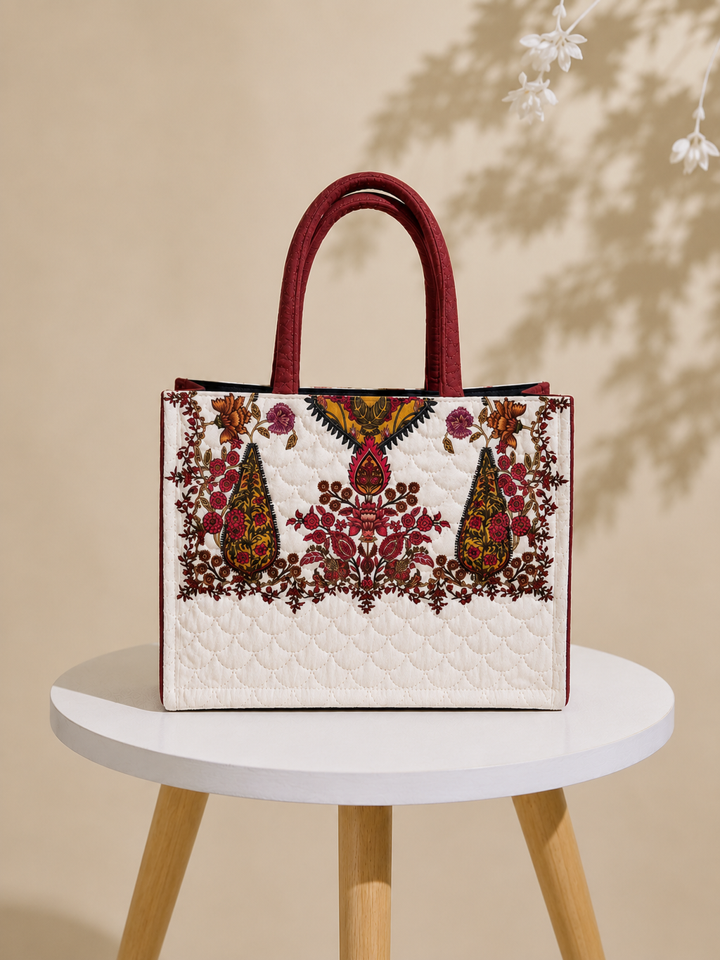 Mughal Muse Quilted Tote Bag